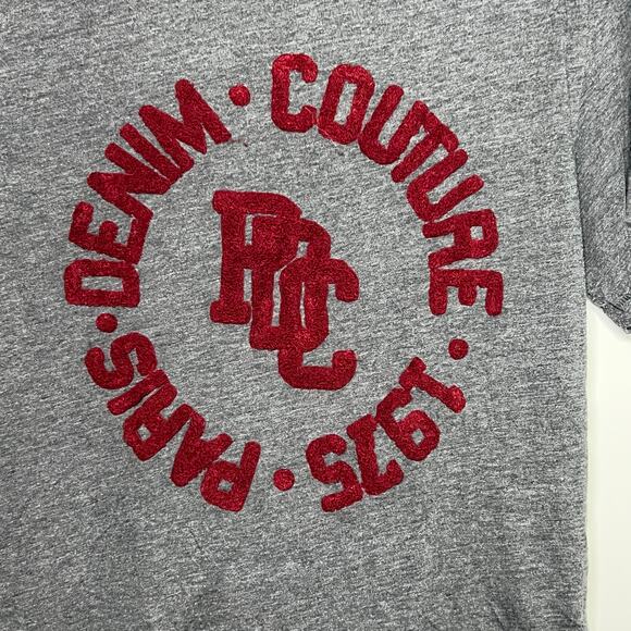 Zara Man Short Sleeve Gray Raised Letters Size Medium - Picture 3 of 8